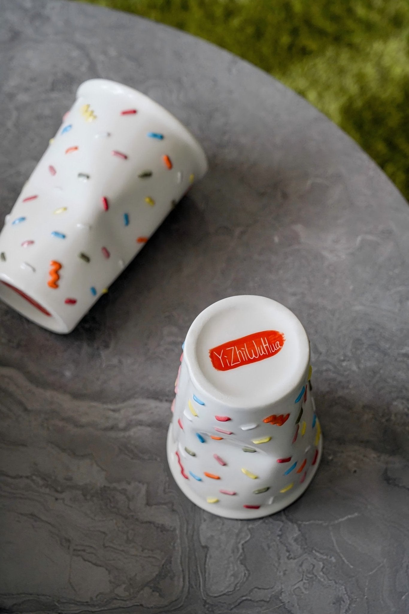 Ceramic Mug, Handmade Jingdezhen Ceramic Cup with 3D Sprinkles | Cute Coffee Mug, Collectible Art Mug & Unique Chinese Gift - Artisan’s Reverie